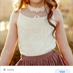 Joyfolie Fleur tank in gardenia